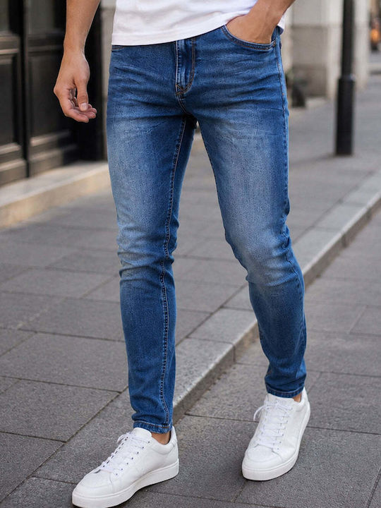 Herren Jeanshosen Slim Fit Blau