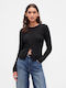 Kurze Damen Strickjacke Schwarz