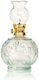 Paraffin Oil Lamp 500ml Flower Transparent