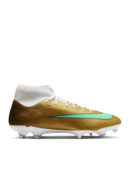 Nike Mercurial Superfly 11 Academy Kylian Mbappé FG/MG Fußballschuhe mit Stollen Metallic Gold / Green Glow Nike Mercurial Superfly 11 Academy Kylian Mbappé FG/MG Fußballschuhe mit Stollen Metallic Gold / Green Glow
