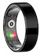 Kyklo Smart Ring Μέγεθος Αδιάβροχο με Παλμογράφο Μαύρο