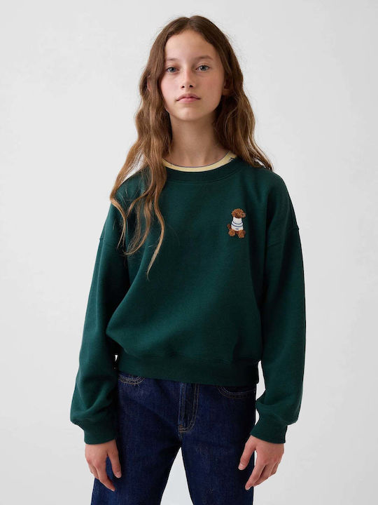 GAP Hanorac fleece pentru copii Deep Hunter Green