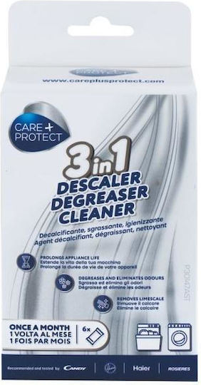 Care + Protect Υγρό Καθαριστικό Πλυντηρίου Πιάτων 6x50gr