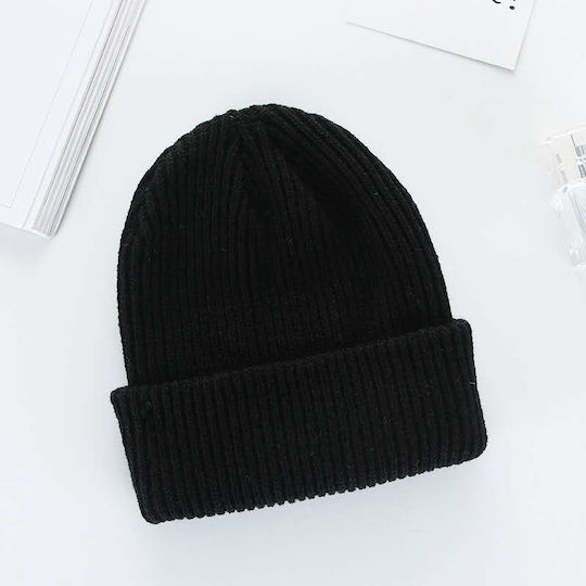 Beanie Unisex Strickmütze in Schwarz