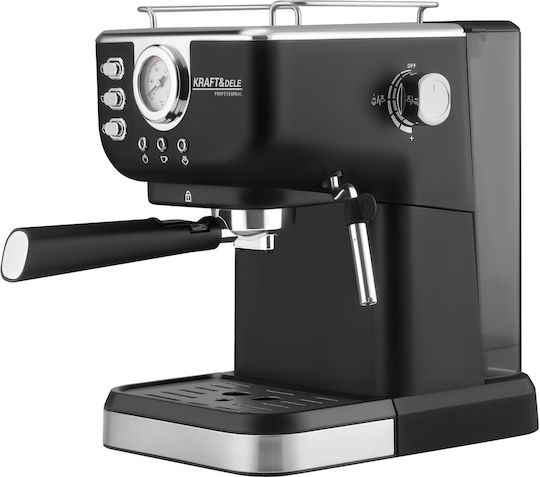 Kraft & Dele Mașină Espresso 1500W Presiune 15bar Neagră KD4289