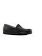 Leder Damen Mokassins in Schwarz Farbe