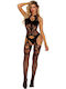 Bodysuit Sexy Negru Cu Jartiere