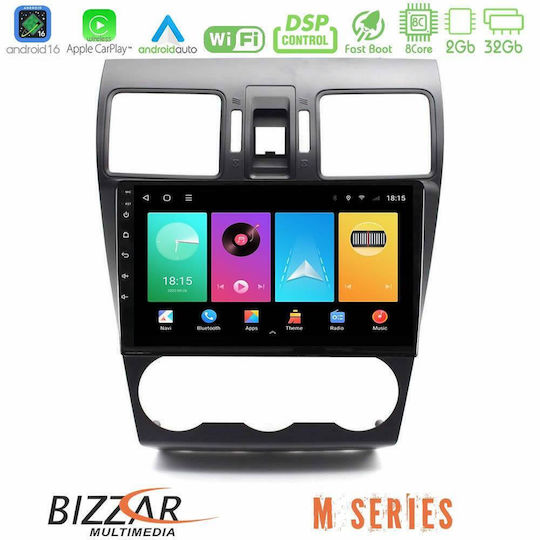 Bizzar Sistem Audio Auto pentru Subaru Forester 2015-2018 Bluetooth USB Wi-Fi GPS Apple CarPlay Android Auto cu Ecran Tactil 9"