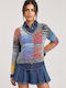 Damen Mehrfarbiger Pullover
