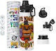 Koupakoupa Five Nights At Freddy's Kids Water Bottle Made of Aluminium with Screw-on Cap Non Spill Multicolour 850ml