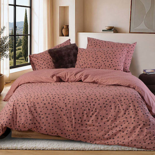 Nef-Nef Homeware Trust Bed Sheets King Size with Rubber Hugger 270x270+35cm Ecru (4pcs)