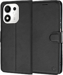 Techsuit Folio Wallet Piele / Silicon Negru (Ho...