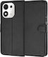 Techsuit Folio Wallet Δερμάτινο / Σιλικόνης Μαύ...