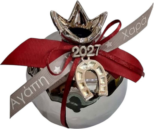 Kalliopi Silver Щастие За Дома Нар Сребрист Керамика 2027 8x10см