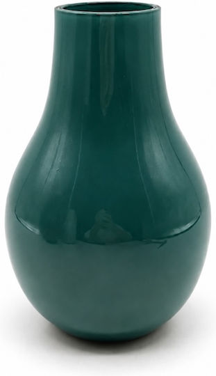 Dekorative Glasvase Petrol 13xH20cm