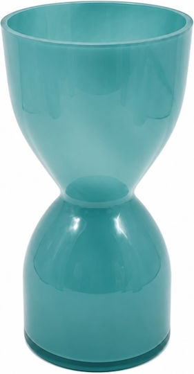 Dekorative Vase Glas Petrol 10xH20cm