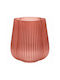 Dekorative Glasvase Rosa 19,5xH19,5cm