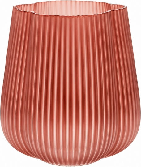 Dekorative Glasvase Rosa 19,5xH19,5cm