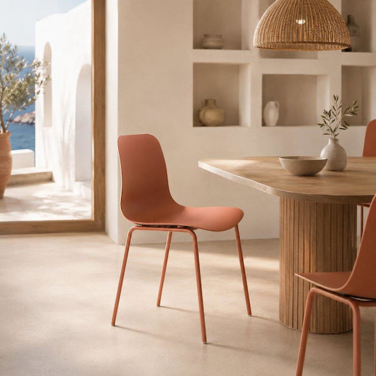 Dining Chair from Polypropylene Orange Dining Chair from Polypropylene Orange