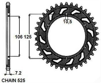 Rear Motorcycle Drive Sprocket Sunstar Jtr2014-47