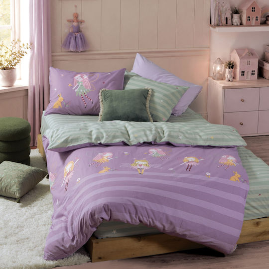 Nef-Nef Homeware Сет Единични Памучни Спални Комплекти Fairy Tale Лилав 170x260см 3 Бройки Nef-Nef Homeware Сет Единични Памучни Спални Комплекти Fairy Tale Лилав 170x260см 3 Бройки