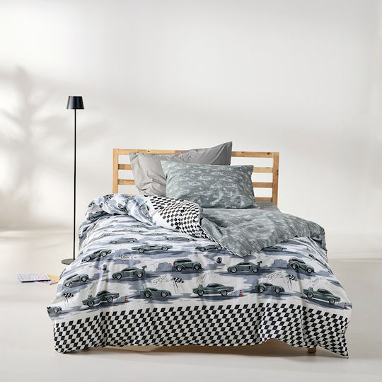 Kentia Σετ Σεντόνια Ημίδιπλα Βαμβακερά Lukas 190x270cm 3τμχ