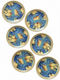 Hermia Ceramic Multicolour Dessert Plate Diameter 20cm 6 Pieces