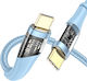 Leewello Geflochtenes USB Typ-C Kabel Männlich - USB-C Blau 1,2 m