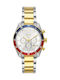 Breeze Men's Chronograph Battery Watch with Silver Steel Bracelet