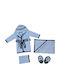 Ramel Ramel Baby Bademantel mit Kapuze Hellblau