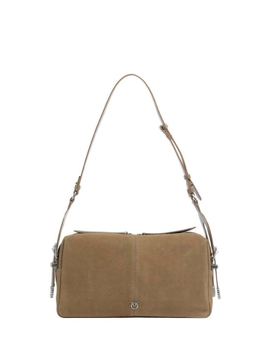 Classic Leather Women's Shoulder Bag Suede Brown
