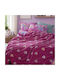 Nef-Nef Homeware Fleece Kinderdecke Rainbow Mood Fuchsie 220x160cm