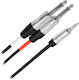 Plugger Cable 2x 6.3mm male - 6.3mm male 3m