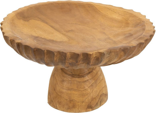Artekko Decorative Wooden Platter Brown 30x30x14cm