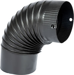 Cot 90˚ pentru Sobă din Lemn 130mm Gri Mat Cot 90˚ pentru Sobă din Lemn 130mm Gri Mat