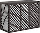 vidaXL Capac de aer condiționat Negru 110 x 50 x 80 cm Oțel