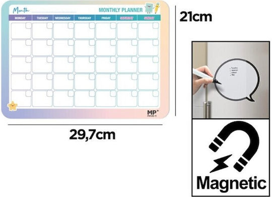 Madrid Papel Magnetic Dry Erase Board Hanging 21x30cm