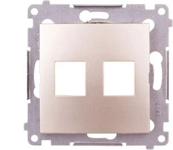 Kontakt-Simon Dublu Pad Priză Simon54 Auriu Dkp2.01/44