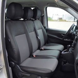 Autositzbezüge 3-Sitzer Kunstleder Schwarz-Grau Mercedes-Benz Vito W447 Autositzbezüge 3-Sitzer Kunstleder Schwarz-Grau Mercedes-Benz Vito W447