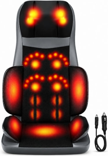 Heated Car Seat Cover 12v 36w Massage Vibration Controller Black Lek-918a