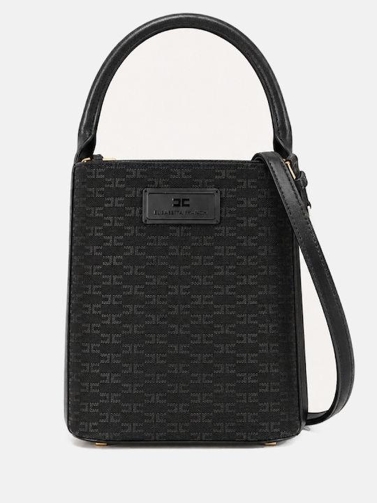 Elisabetta Franchi Elisabetta Franchi Damen Handtasche Stoff Handtasche Crossbody Schwarz Elisabetta Franchi Elisabetta Franchi Damen Handtasche Stoff Handtasche Crossbody Schwarz