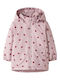 Kids Casual Short Hooded Jacket Salmon