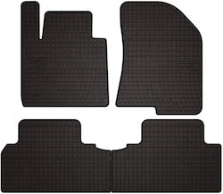 Rubber Car Mats Kia Carens Iv Minivan 2013-2018 Black Fitted