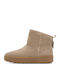 Leder Damen Stiefeletten Ankle Boots Beige