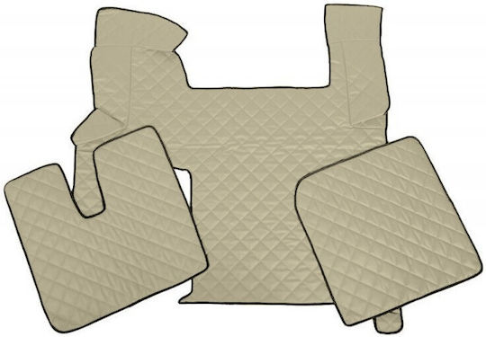 Set Front and Back Car Mats 3 Pieces for MAN TGX 2010-2017 Beige