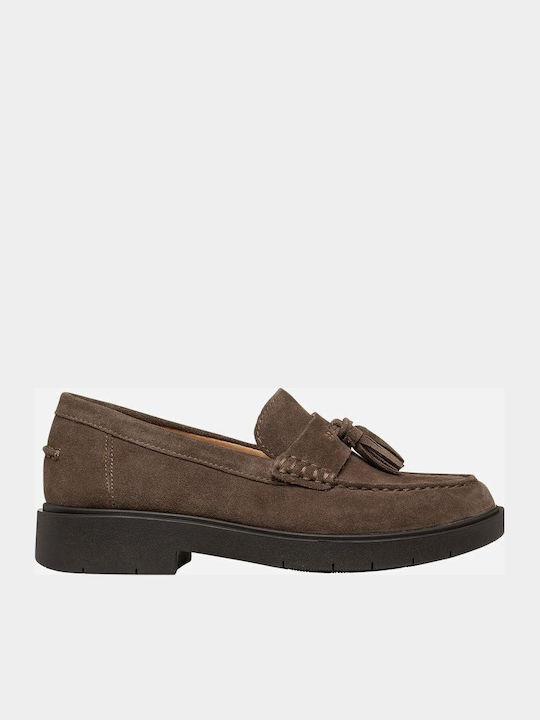 Spherica Ec1 Δερμάτινα Γυναικεία Loafers σε Καφέ Χρώμα