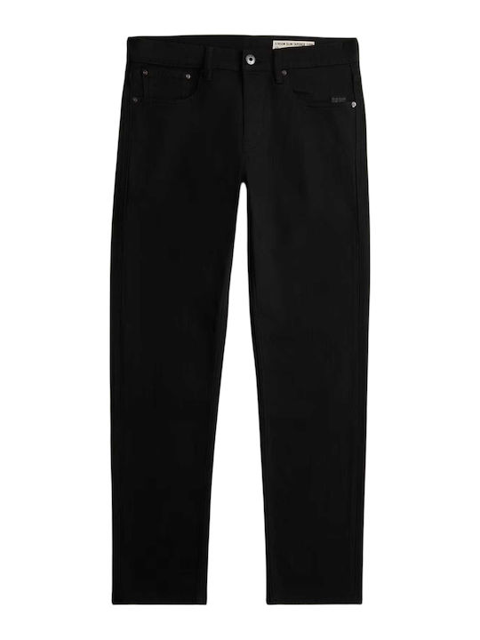 Herren Jeanshosen Slim Tapered Fit Schwarz