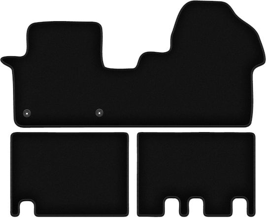 Basic Black Velour Mats Citroen Jumpy Iii 2 Rows 2018