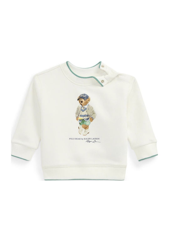 Bluză Pentru Copii Cu Mâneci Lungi Albă Polo