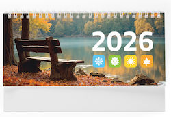 Годишен Настолен Дневник 2026 Бял Спирала